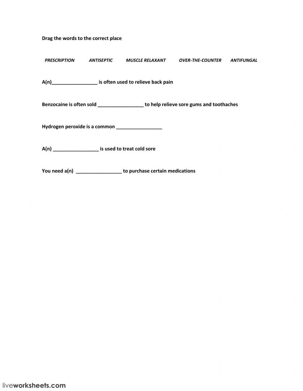 Medication in dentistry