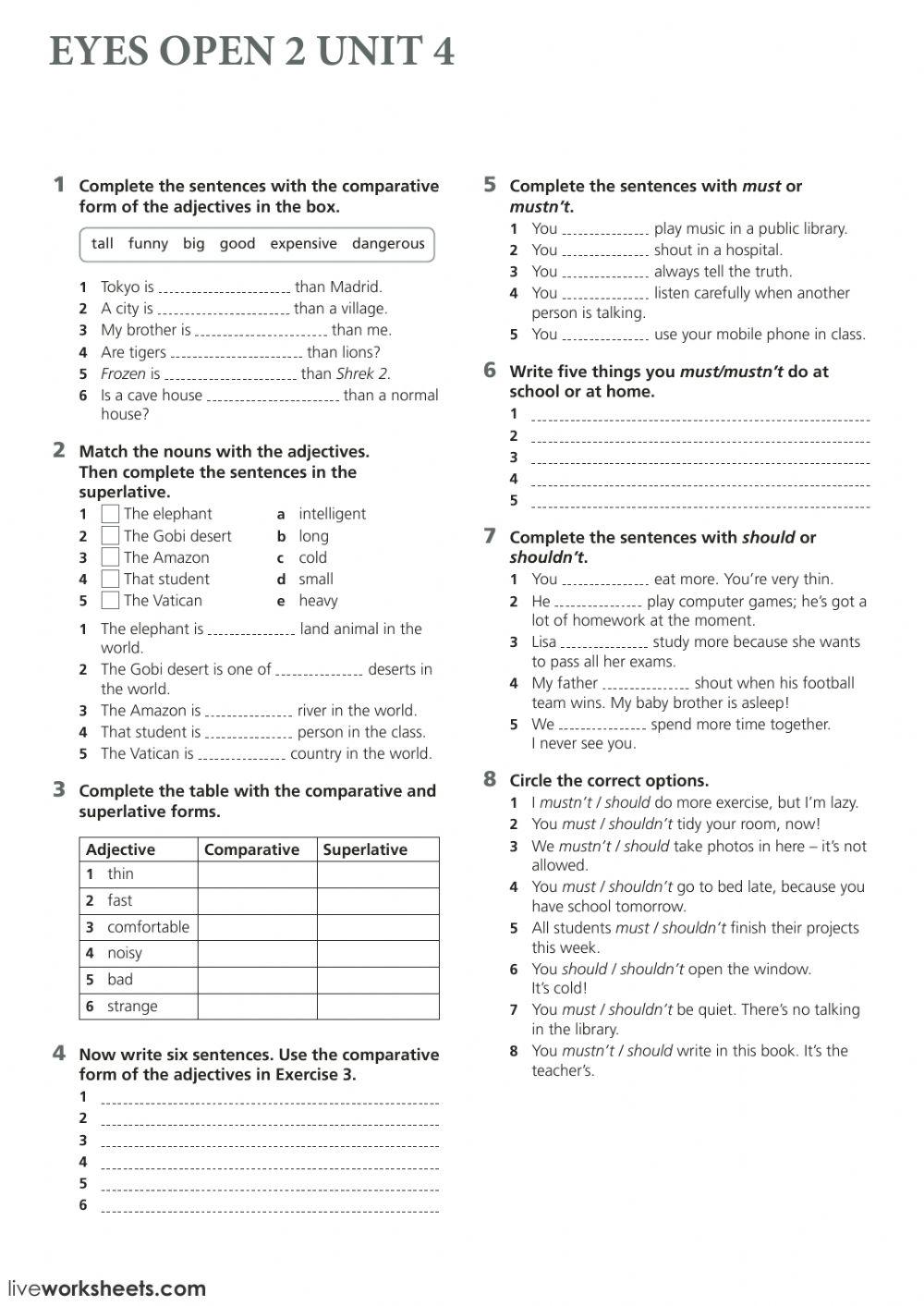 Eyes Open 2 Unit 4 Grammar