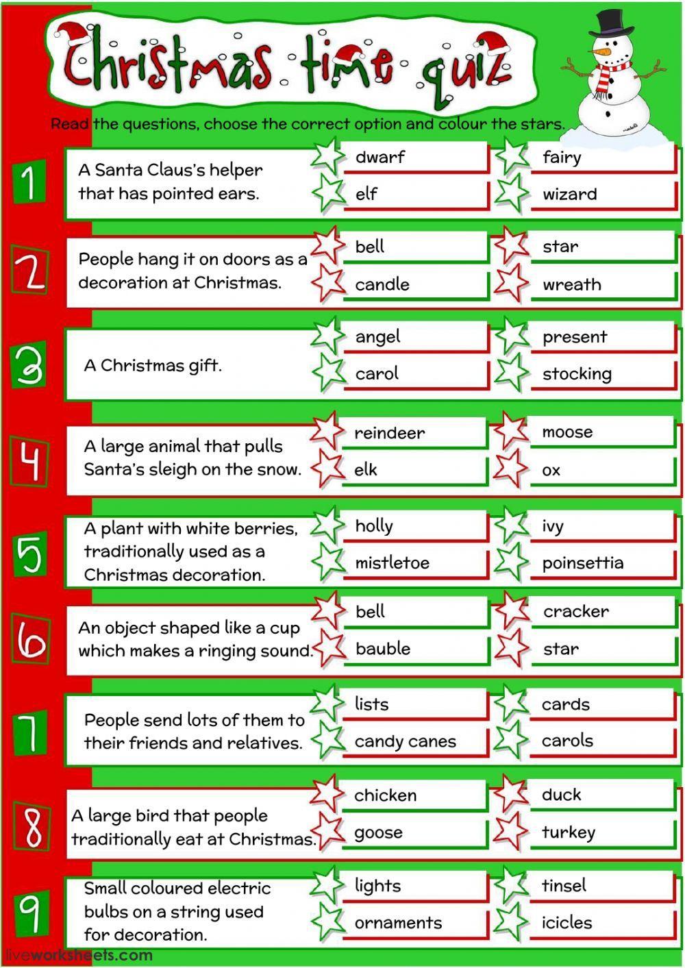 Christmas time quiz