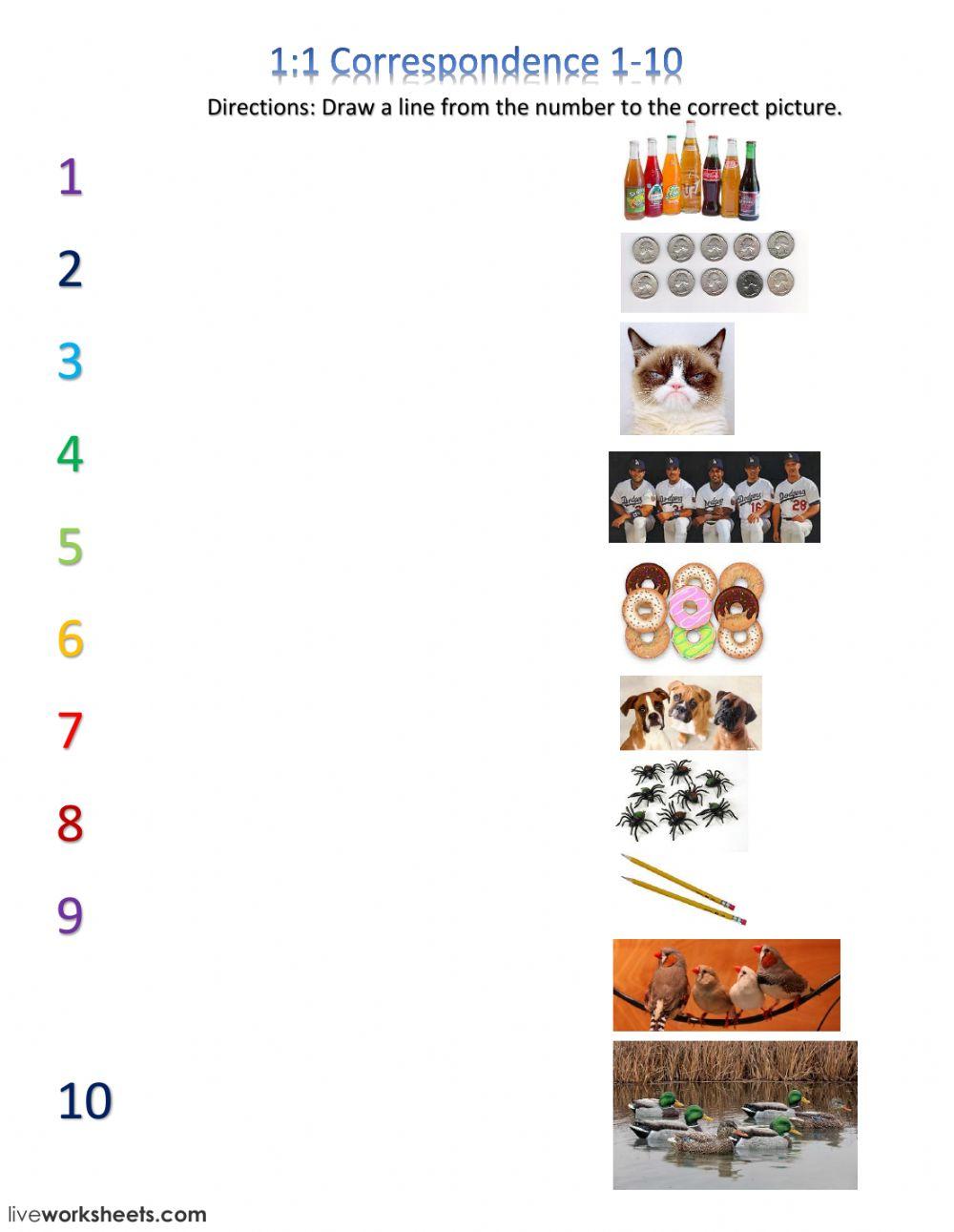 1:1 Correspondence 1-10