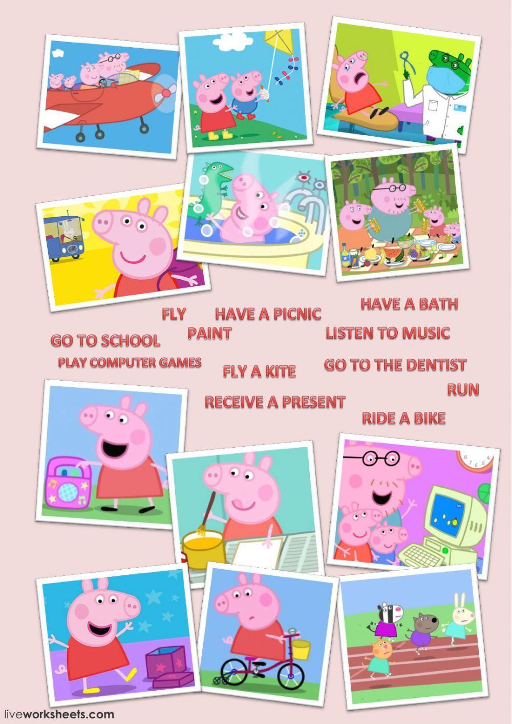 Learn YourVerbs With Peppa Pig-Match