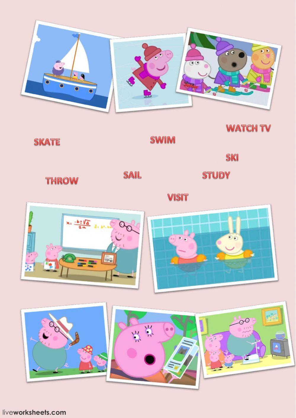 Learn YourVerbs With Peppa Pig-Match