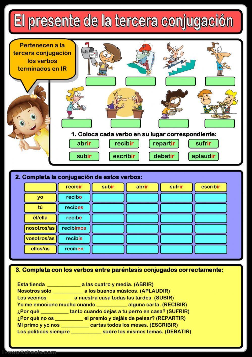 El presente de la tercera conjugación