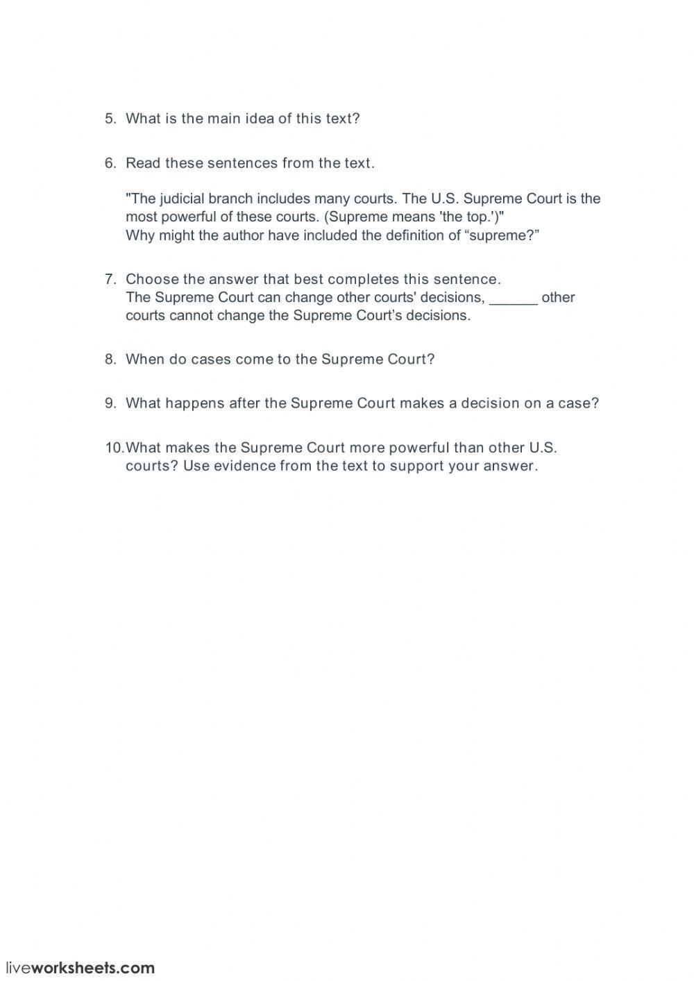 The Highest Court in the Land