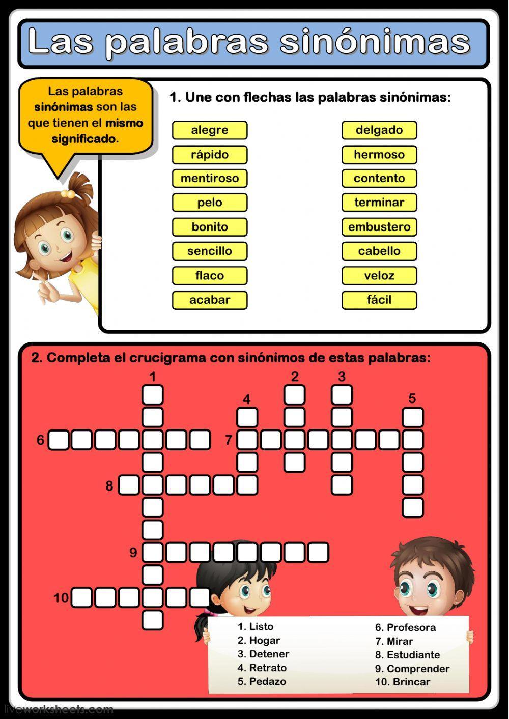 Las palabras sinónimas Las palabras sinónimas