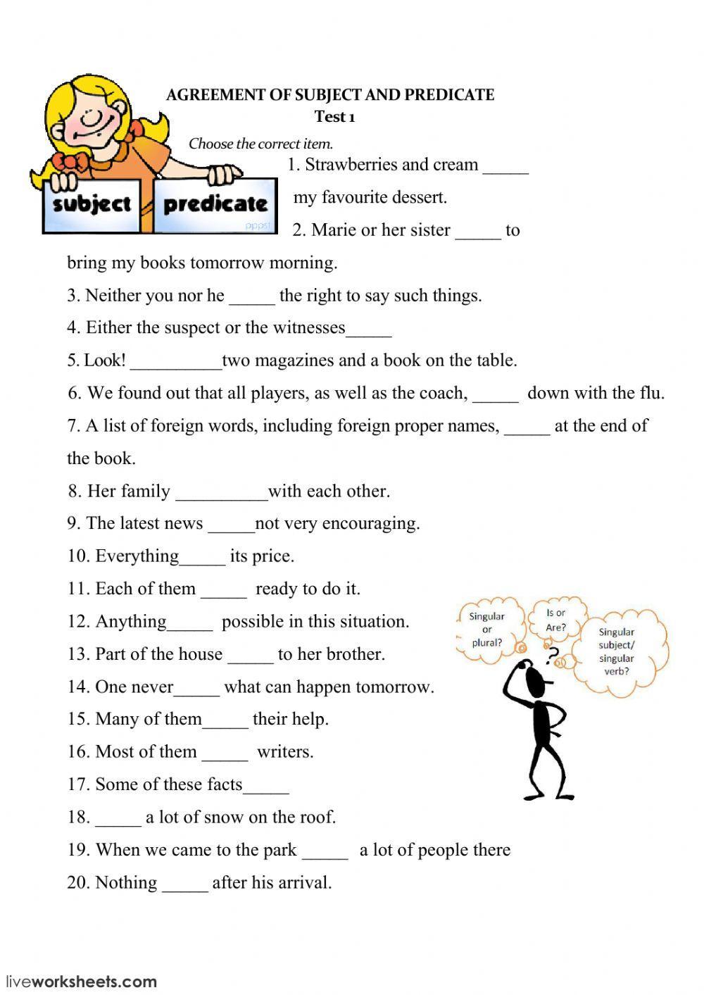 Subject and Verb Agreement