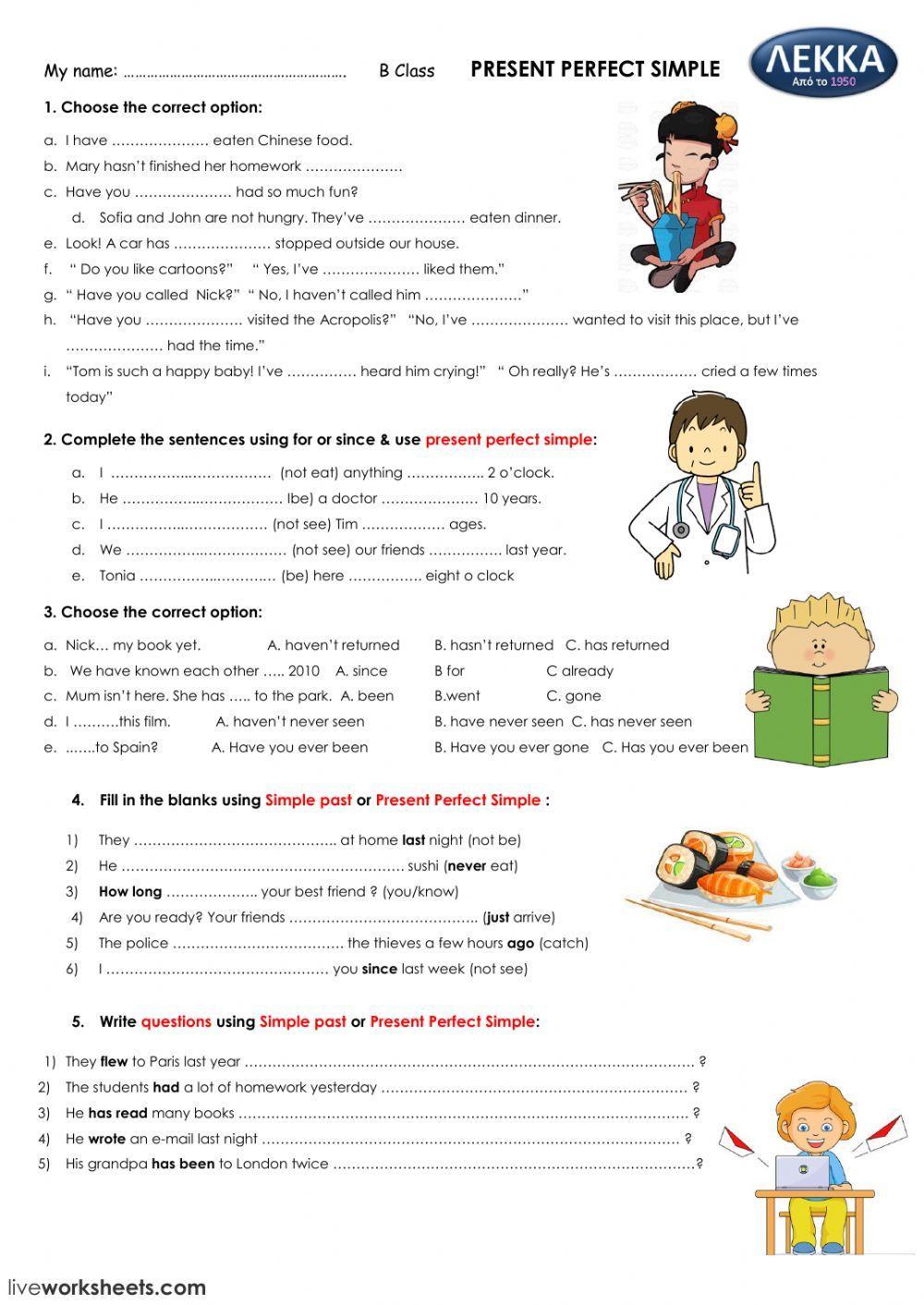 Present Perfect Simple