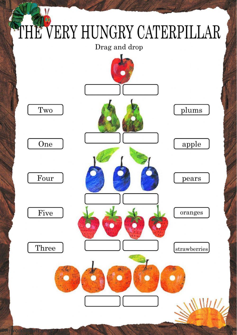 The Very Hungry Caterpillar - Drag and drop