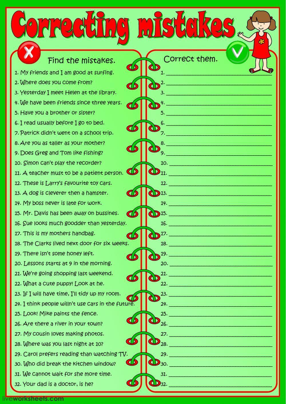 common mistakes in English - PART 2 - ESL worksheet by dellyyaa