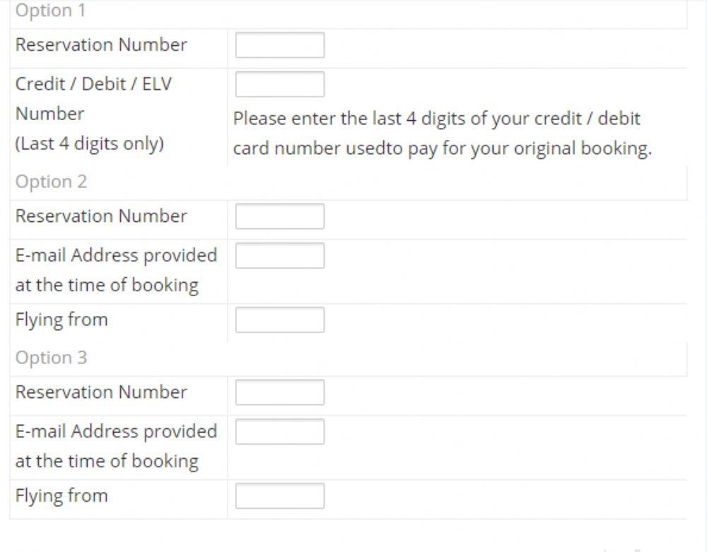 Online flight check-in 