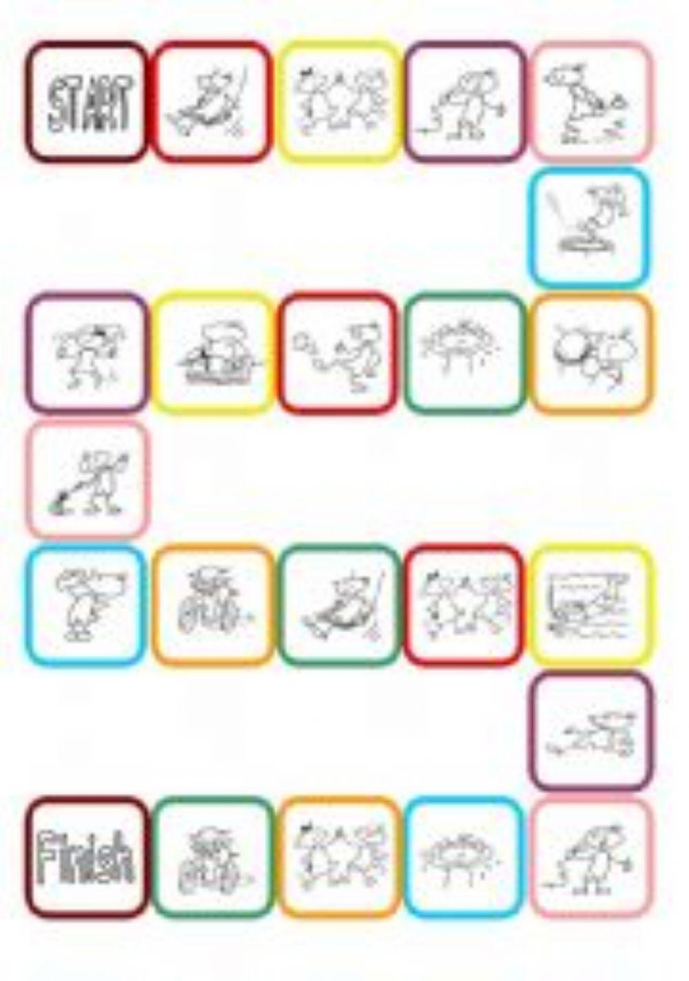 Action Verbs Dice Game