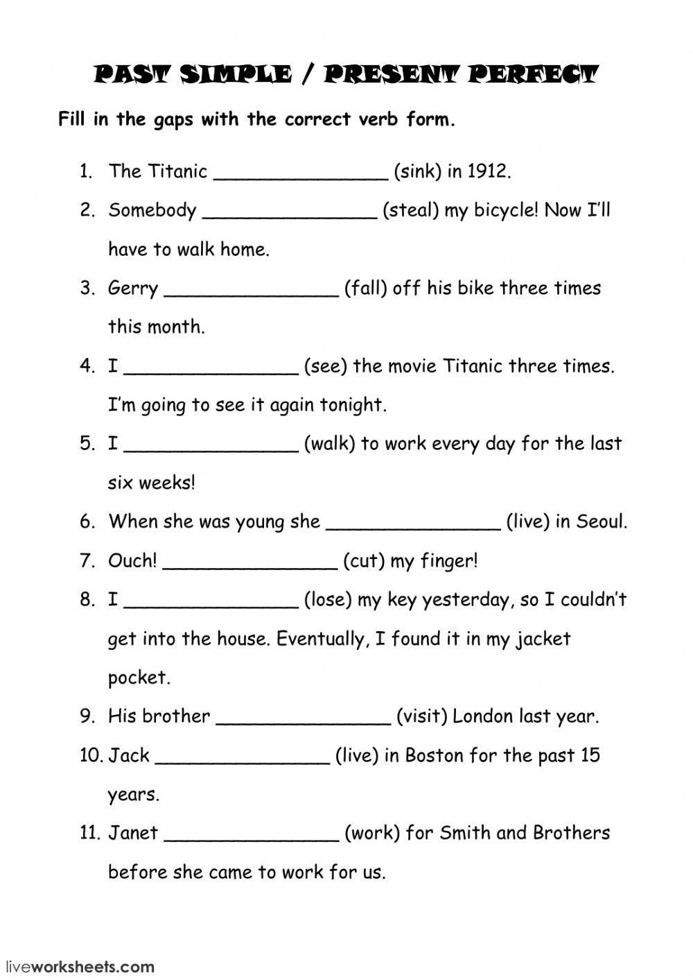 Simple Past or Present Perfect