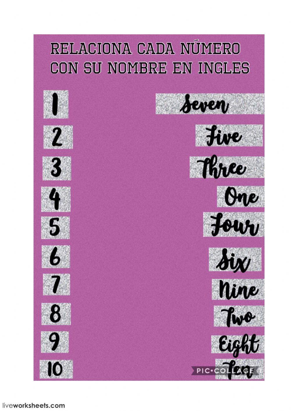 numeros en ingles