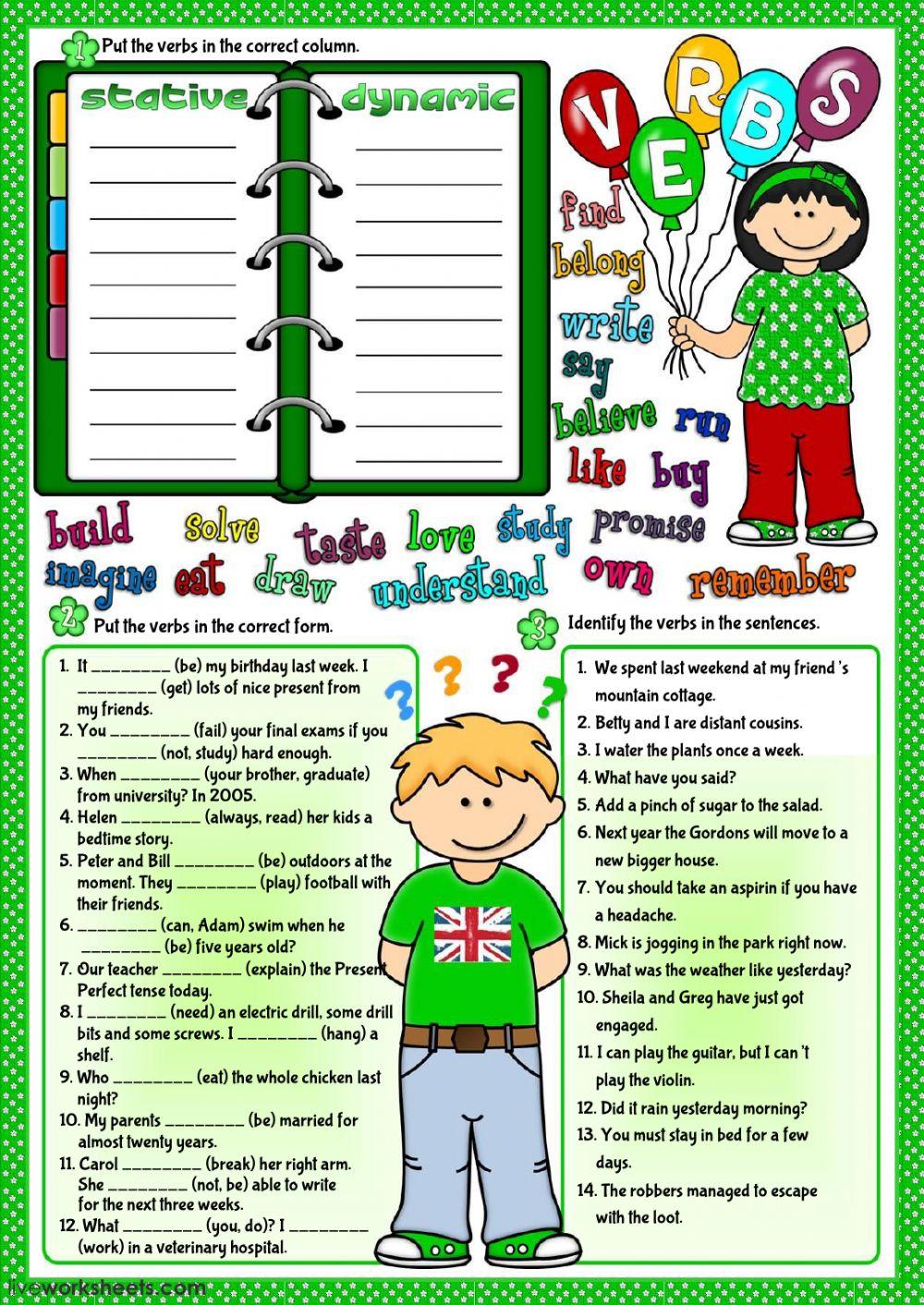 Parts of speech - verbs