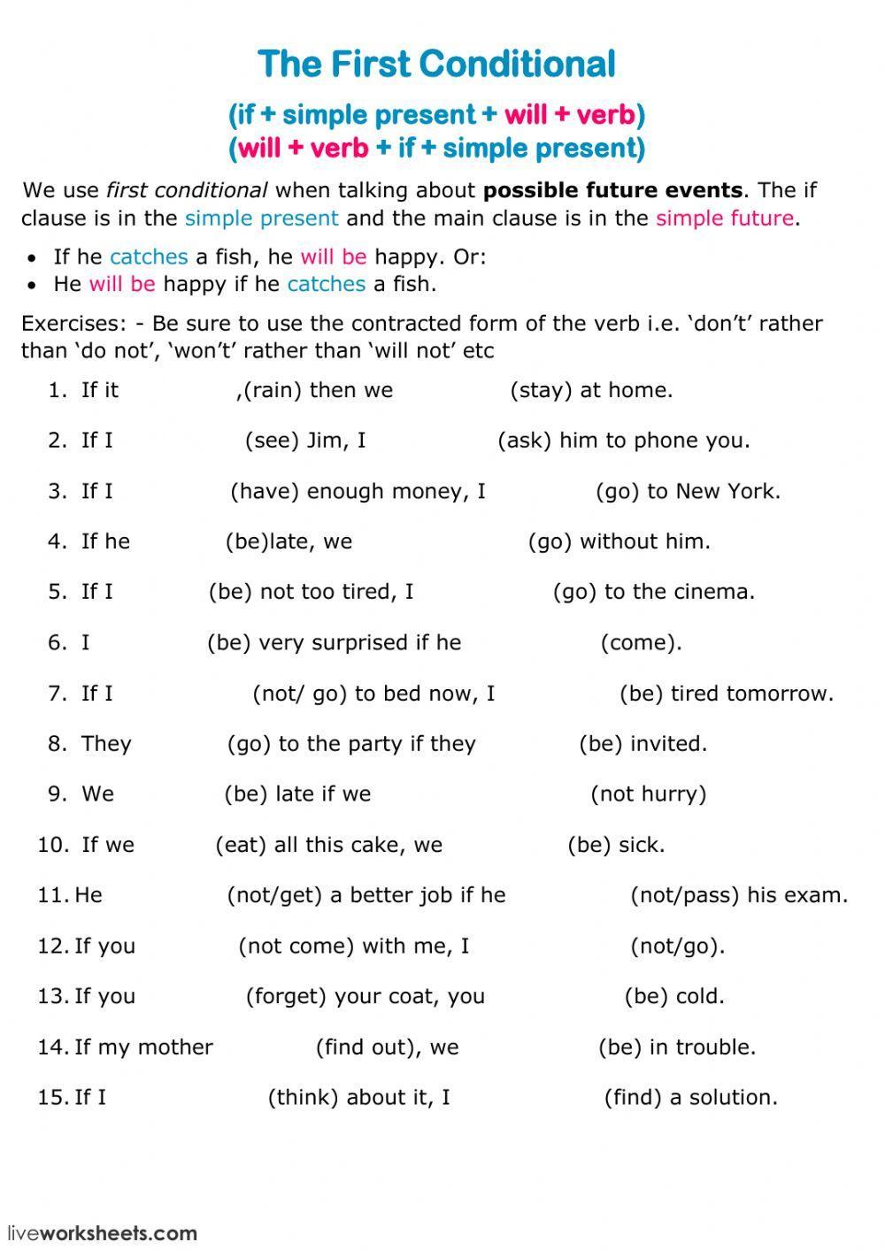 Zero conditional ответы. Conditionals упражнения. First conditional. First and second conditional упражнения. Conditionals в английском exercises.