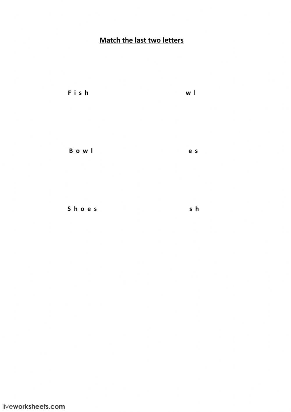 match the last two letters