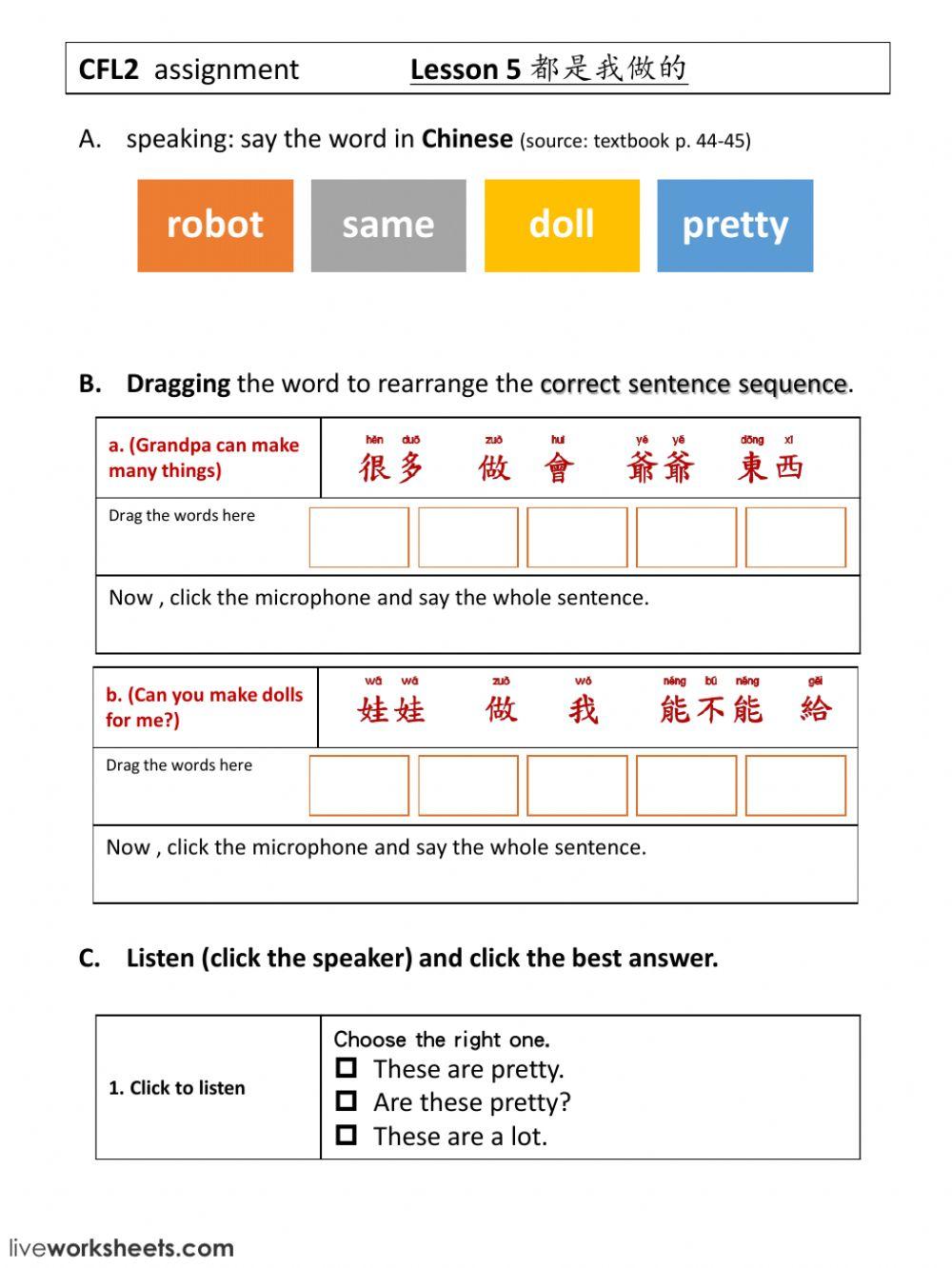 CFL2 Lesson 5 part I