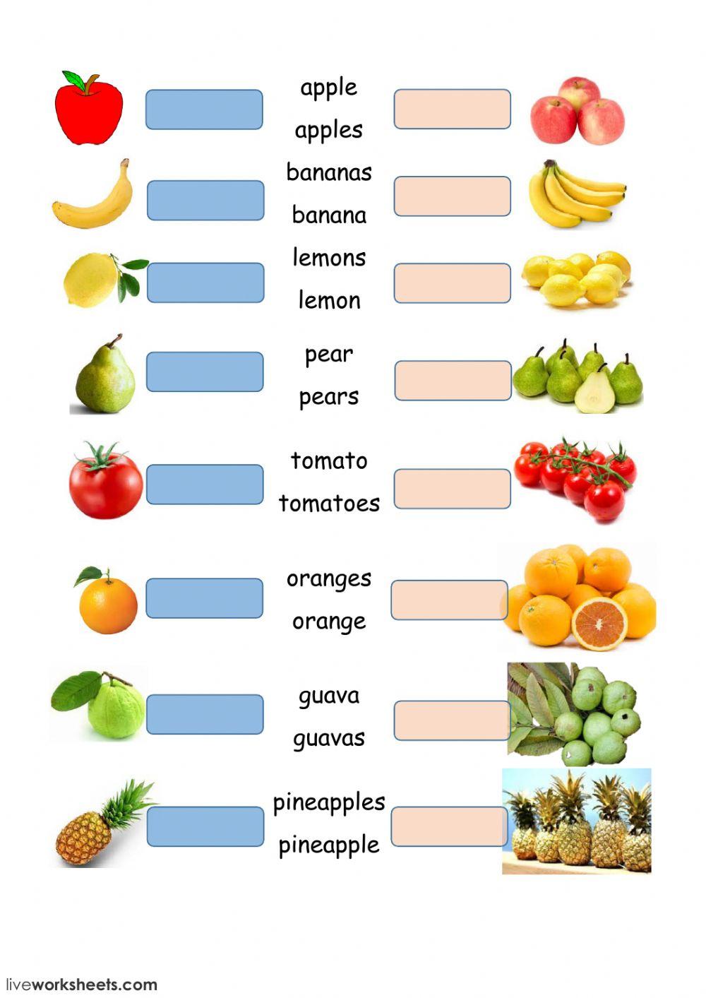 fruit plurals