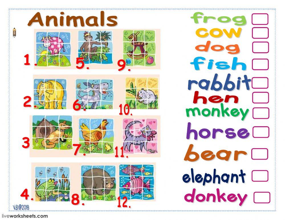 Animals  Puzzles
