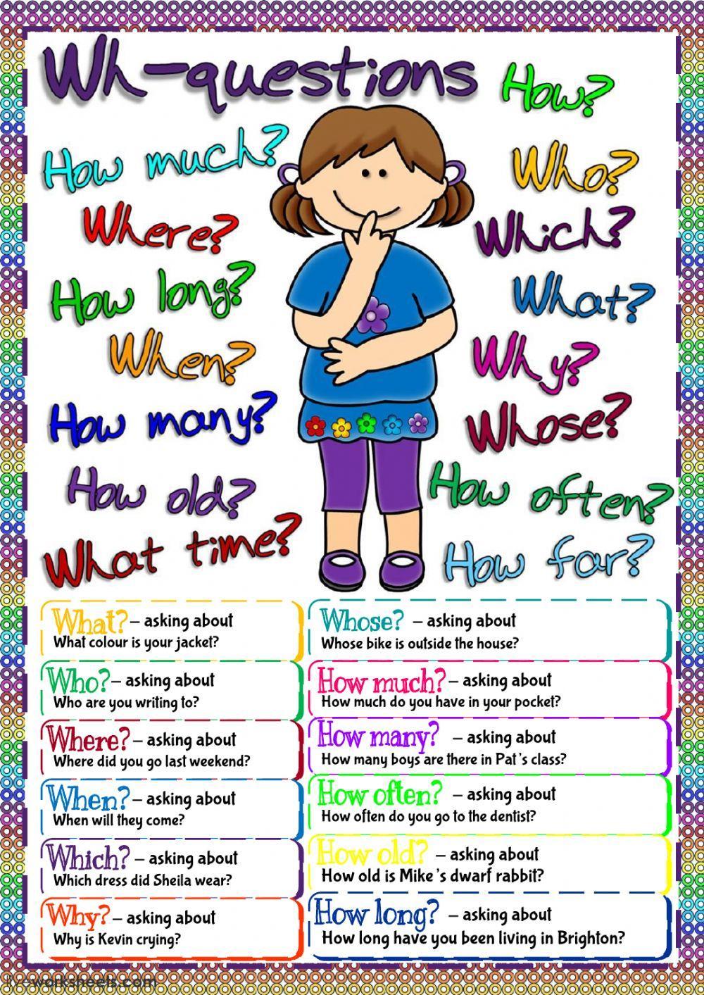 Wh Questions Words In English Wh Questions Words In English