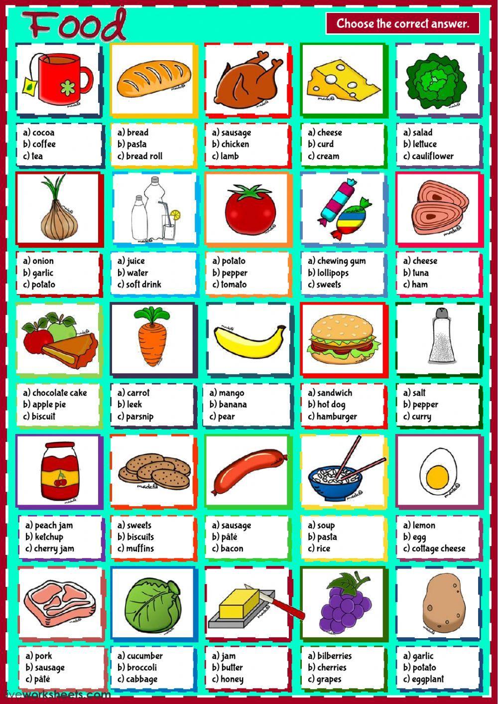 Food - multiple choice Food - multiple choice