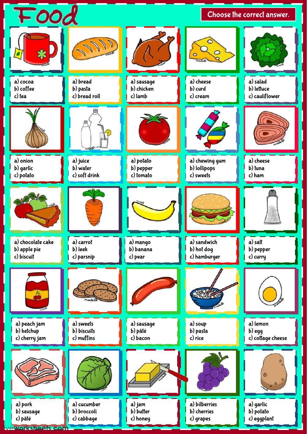 Food - multiple choice