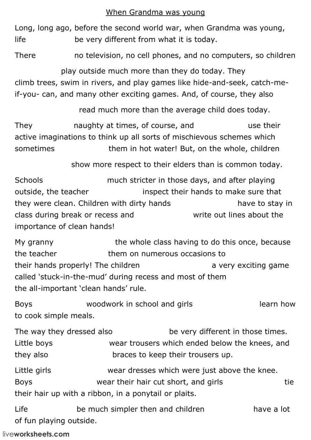 When Grandma was young