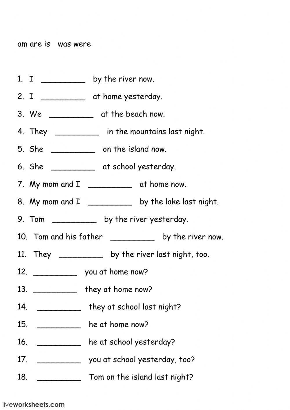 HK8 L3 Is am are was were worksheet | Live Worksheets hk8-l3-is-am-are-was-were-worksheet-live-worksheets