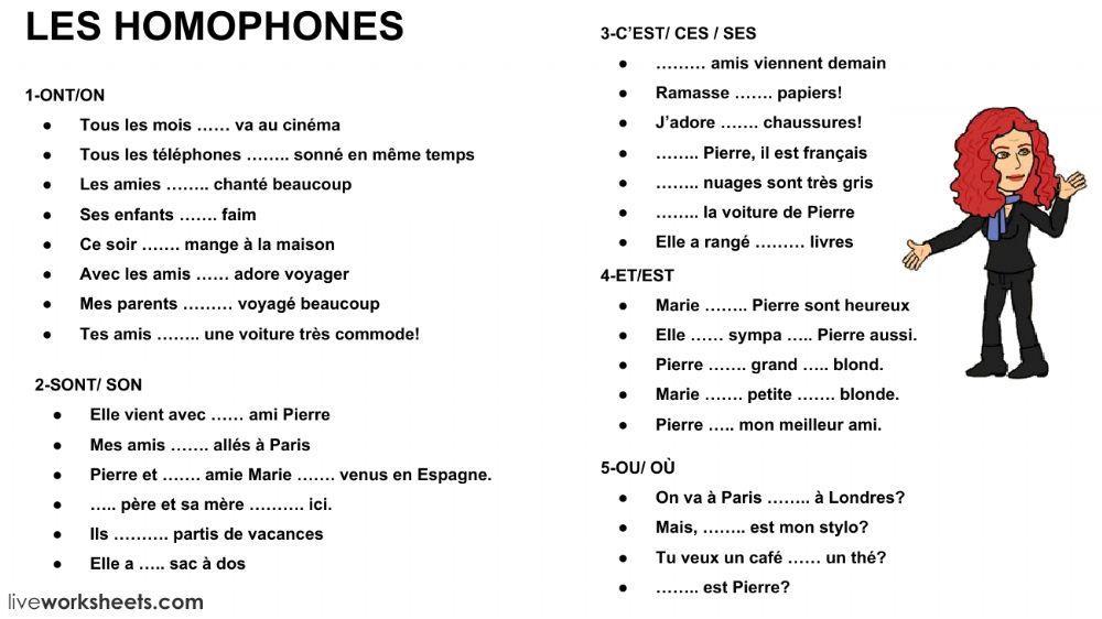 les homophones