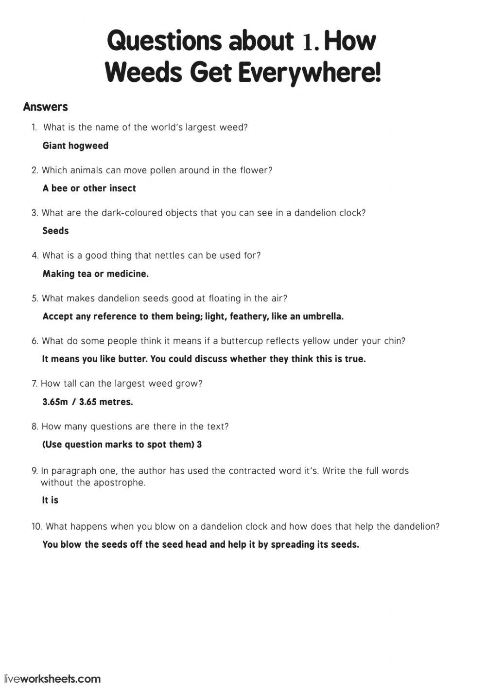 Reading comprehension 4