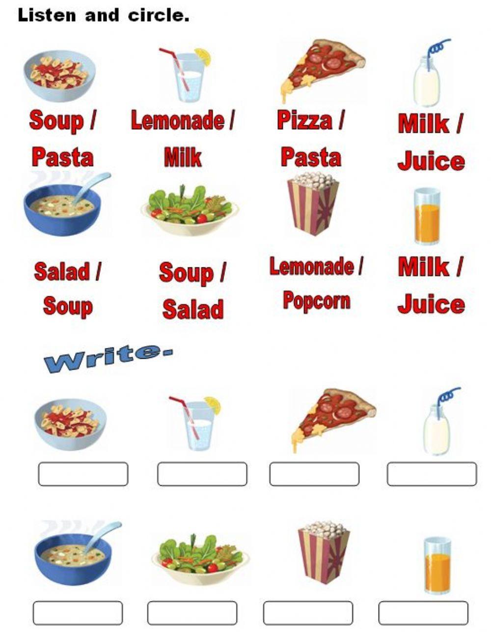 At the fair. Listen and choose - write