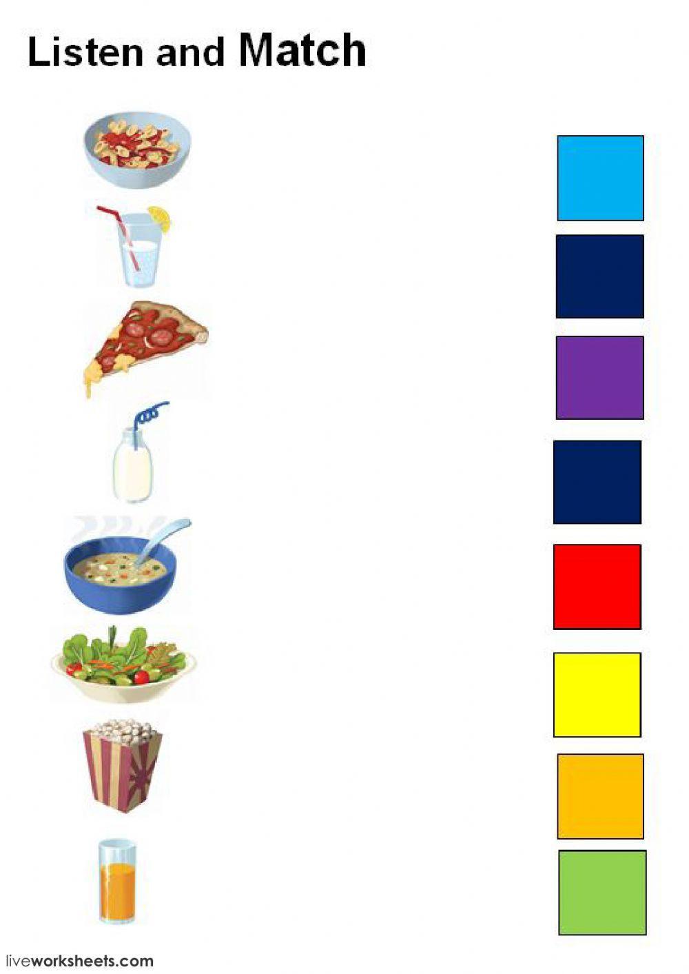 at the fair. Listen and match - match