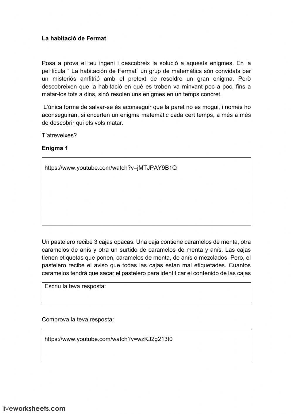 La habitació de Fermat