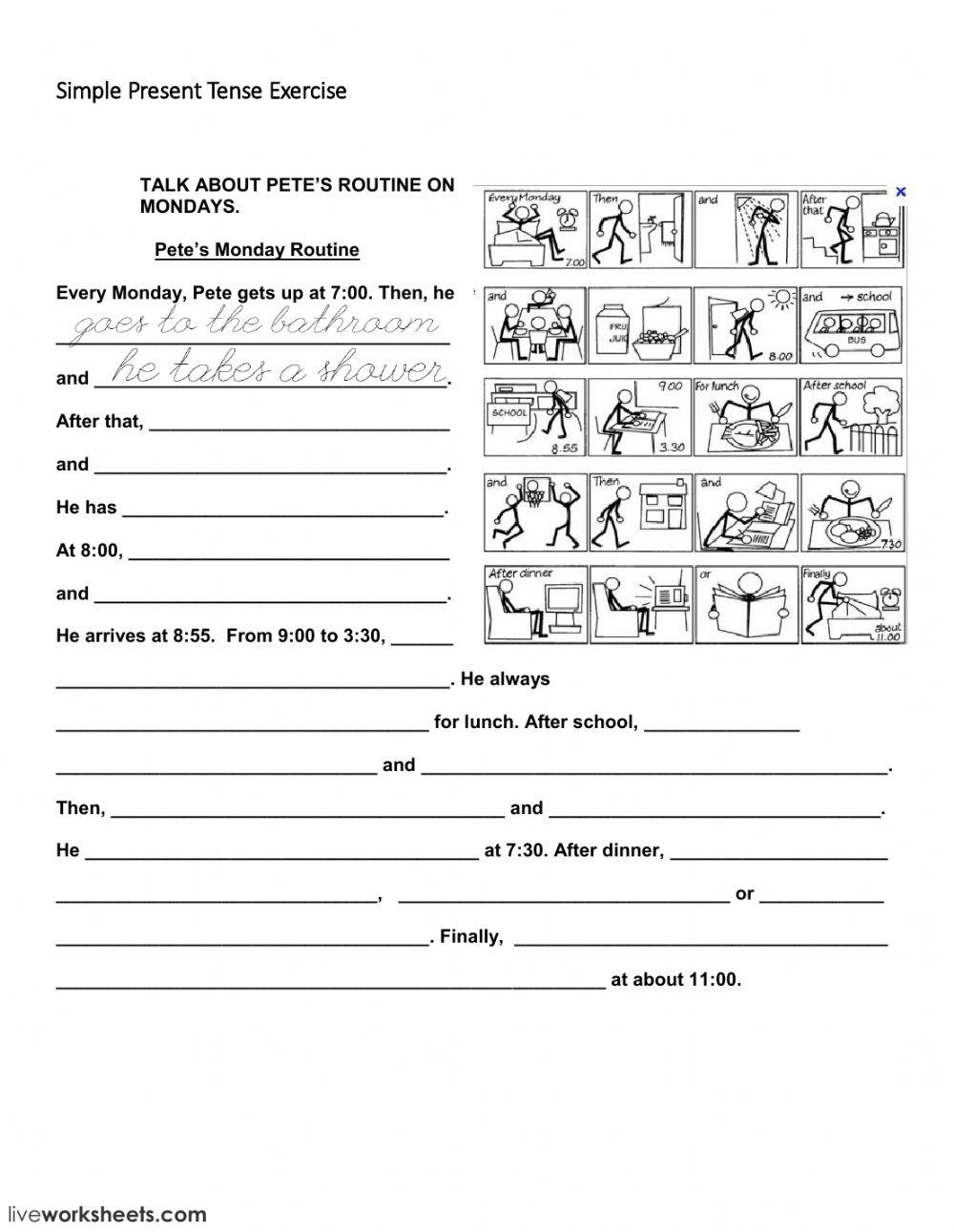simple-present-tense-daily-routine-online-exercise-for-college-live