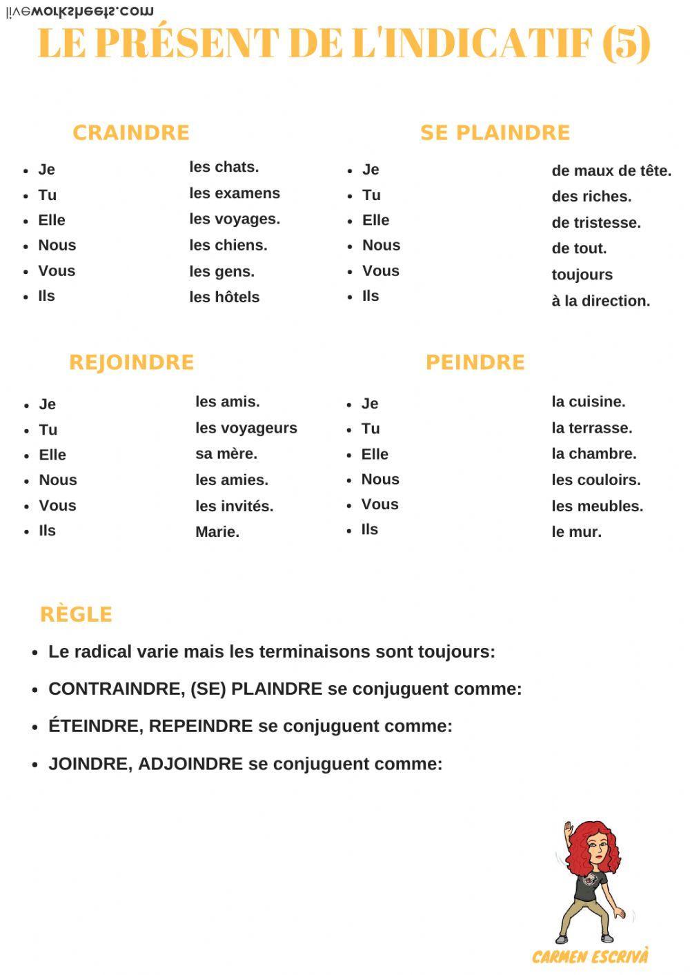 Présent de l'indicatif (5)