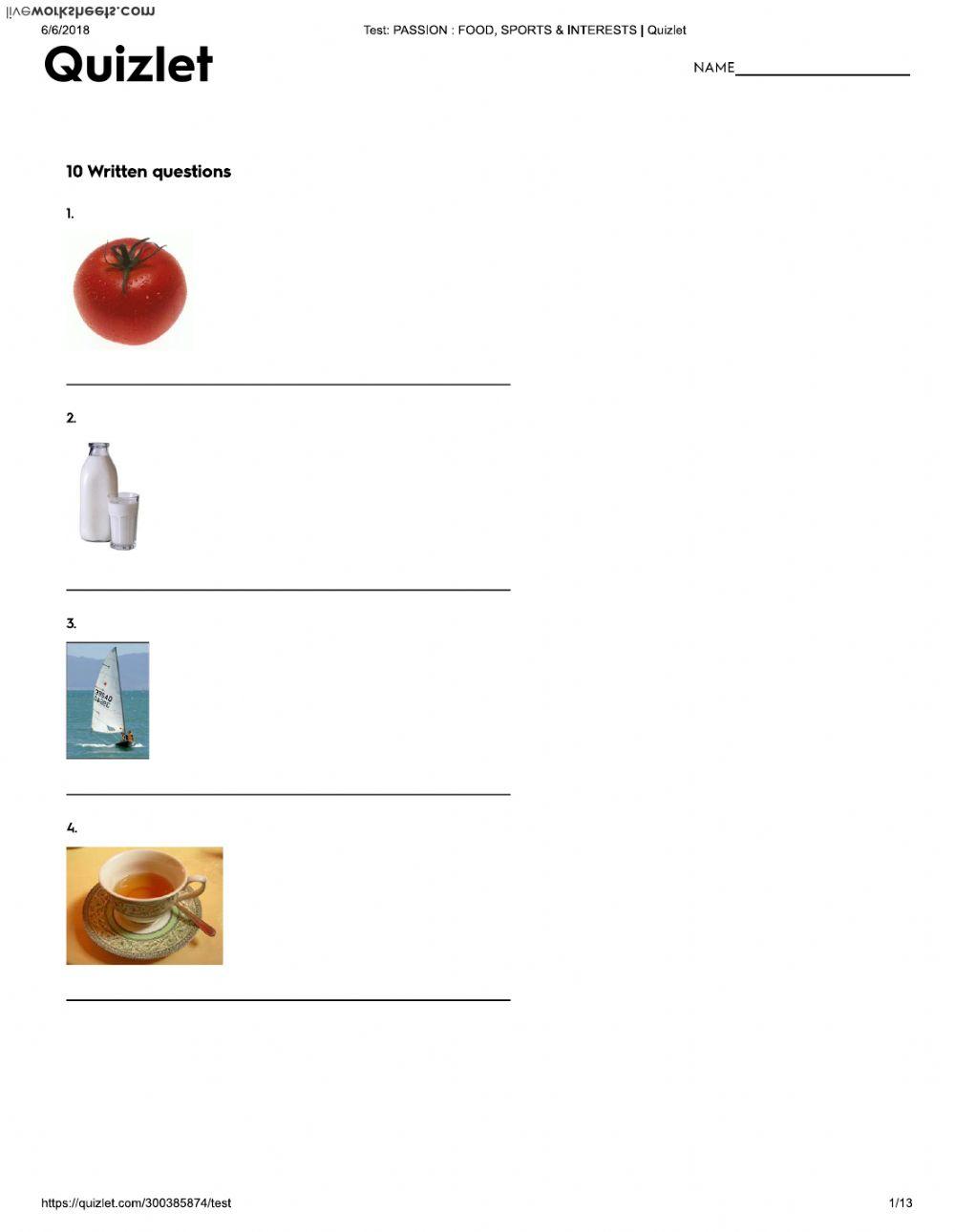 PASSION - VOCABULARY