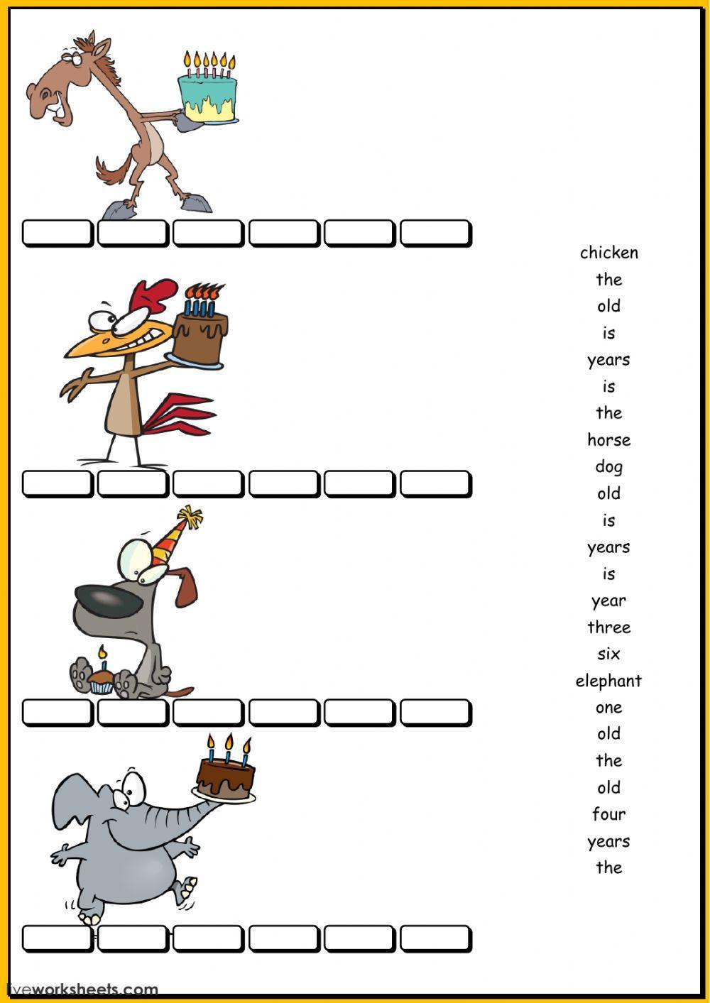 How old are they? - Make sentences