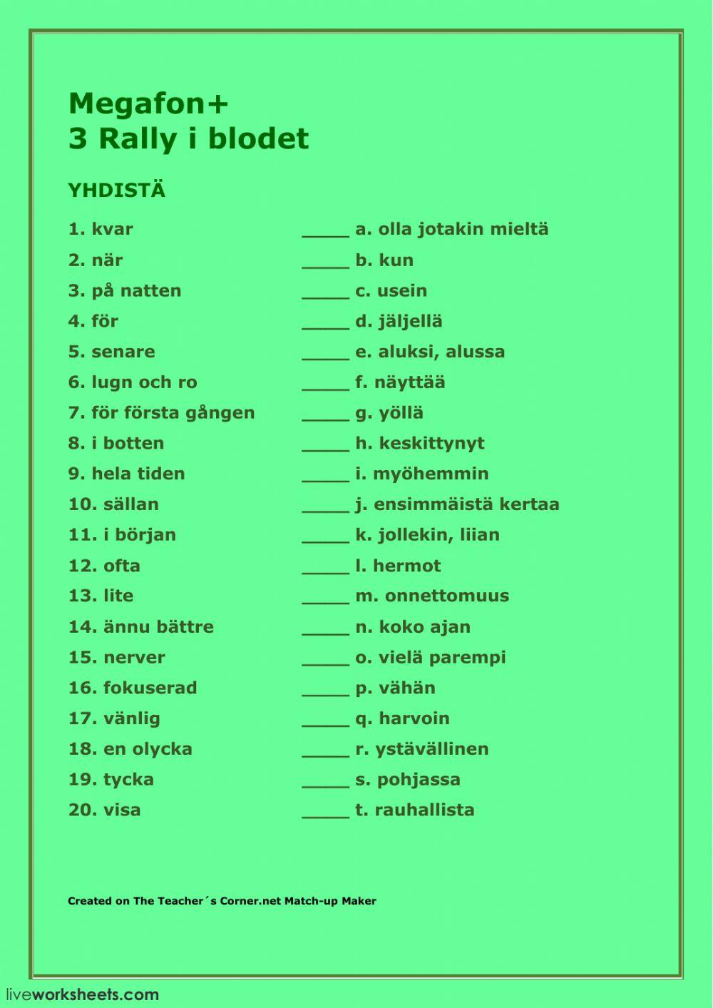 Megafon- Stycke 3 Rally i blodet