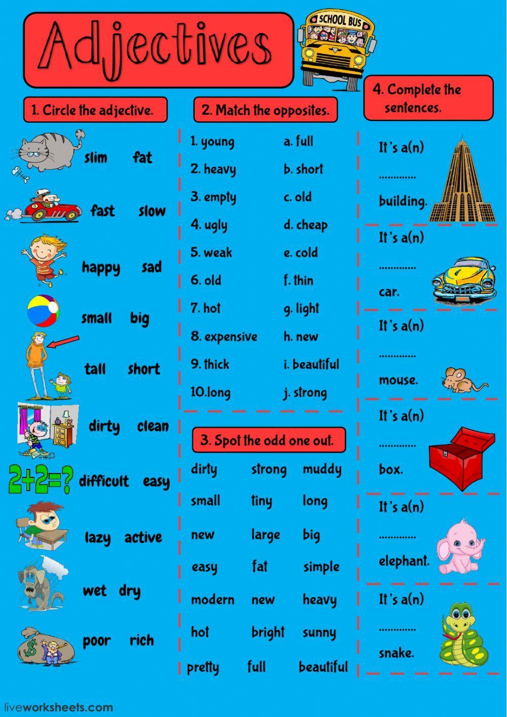 Adjective в английском. Adjectives in English for Kids. Adjectives Worksheets. Английский Elementary. Adjectives activities