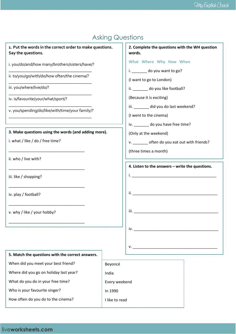 Asking Questions Asking Questions