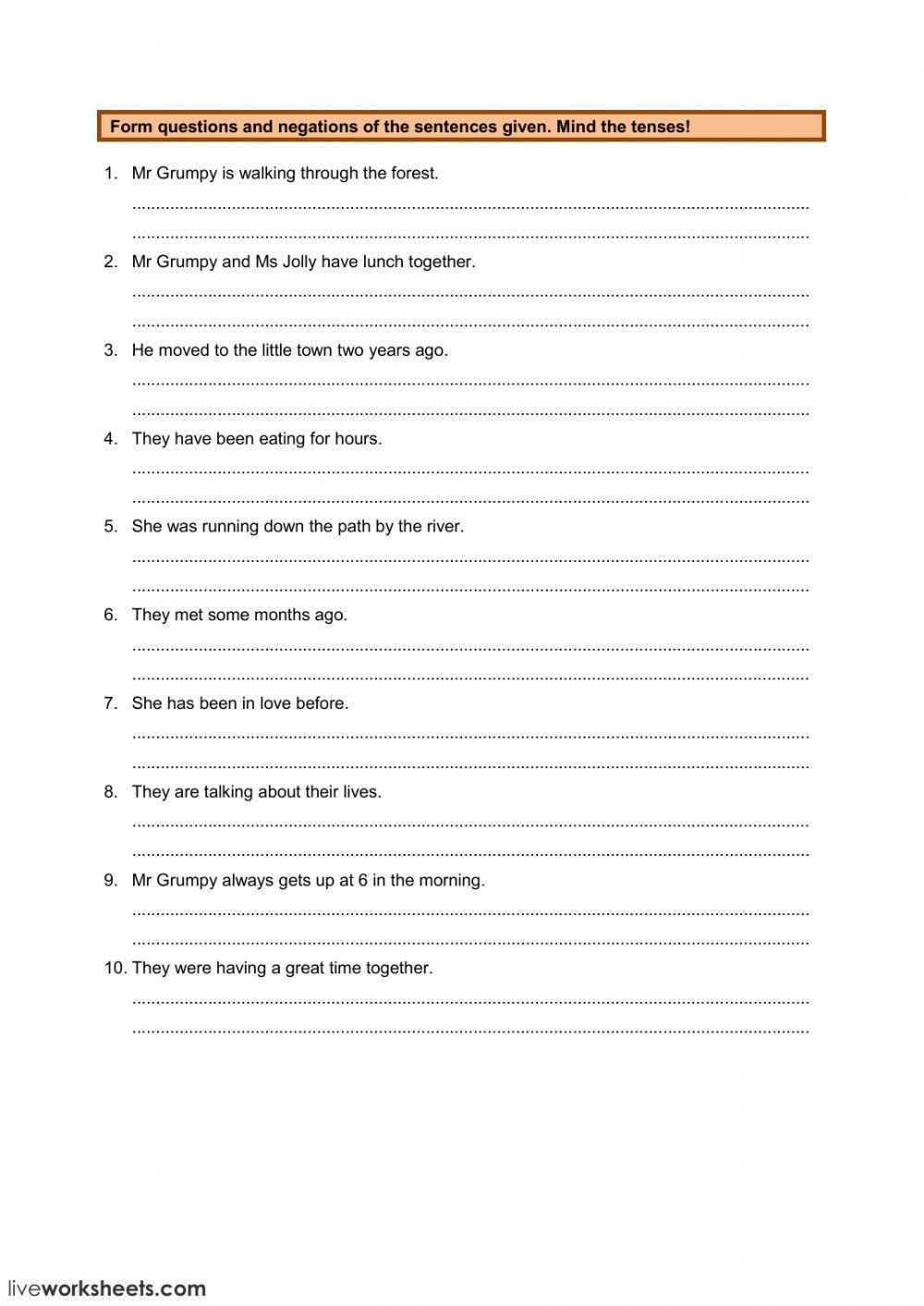 Present (perfect) - Past (perfect)