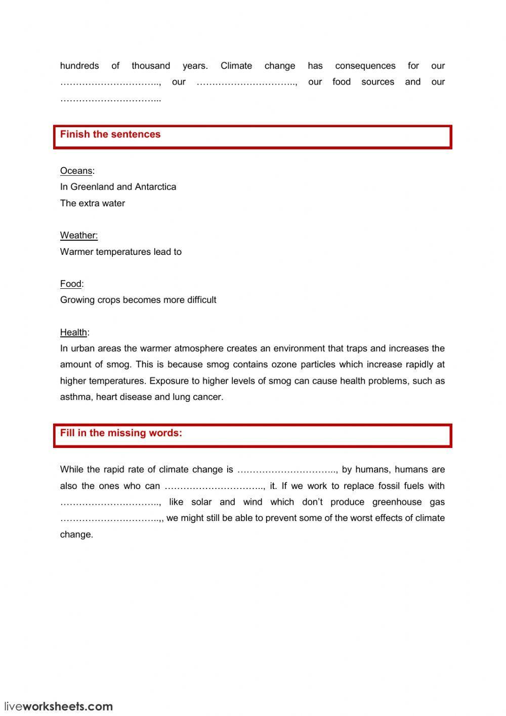 Causes and Effects of Climate Change