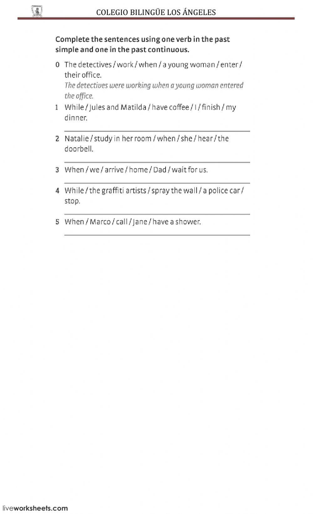 Pasado Continuo y Pasado Simple