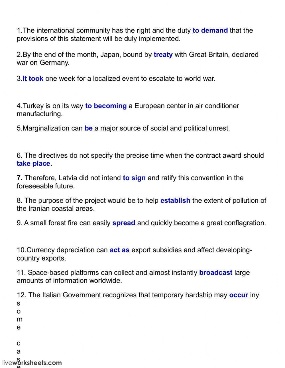 ALES - unit IV vocabulary