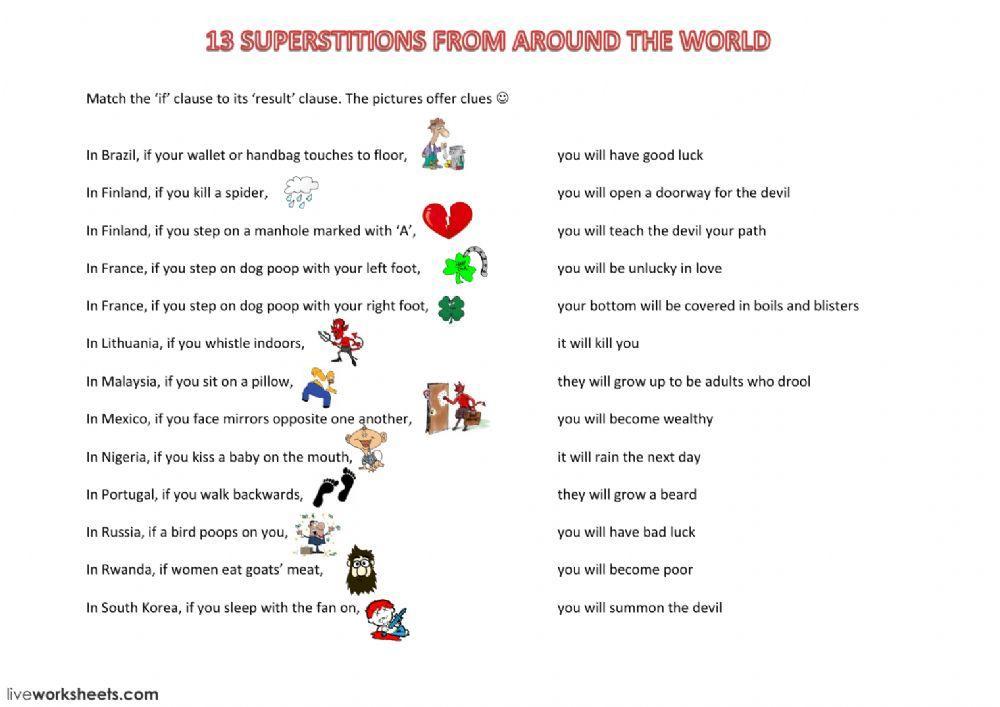 Superstitions - 1st Conditional