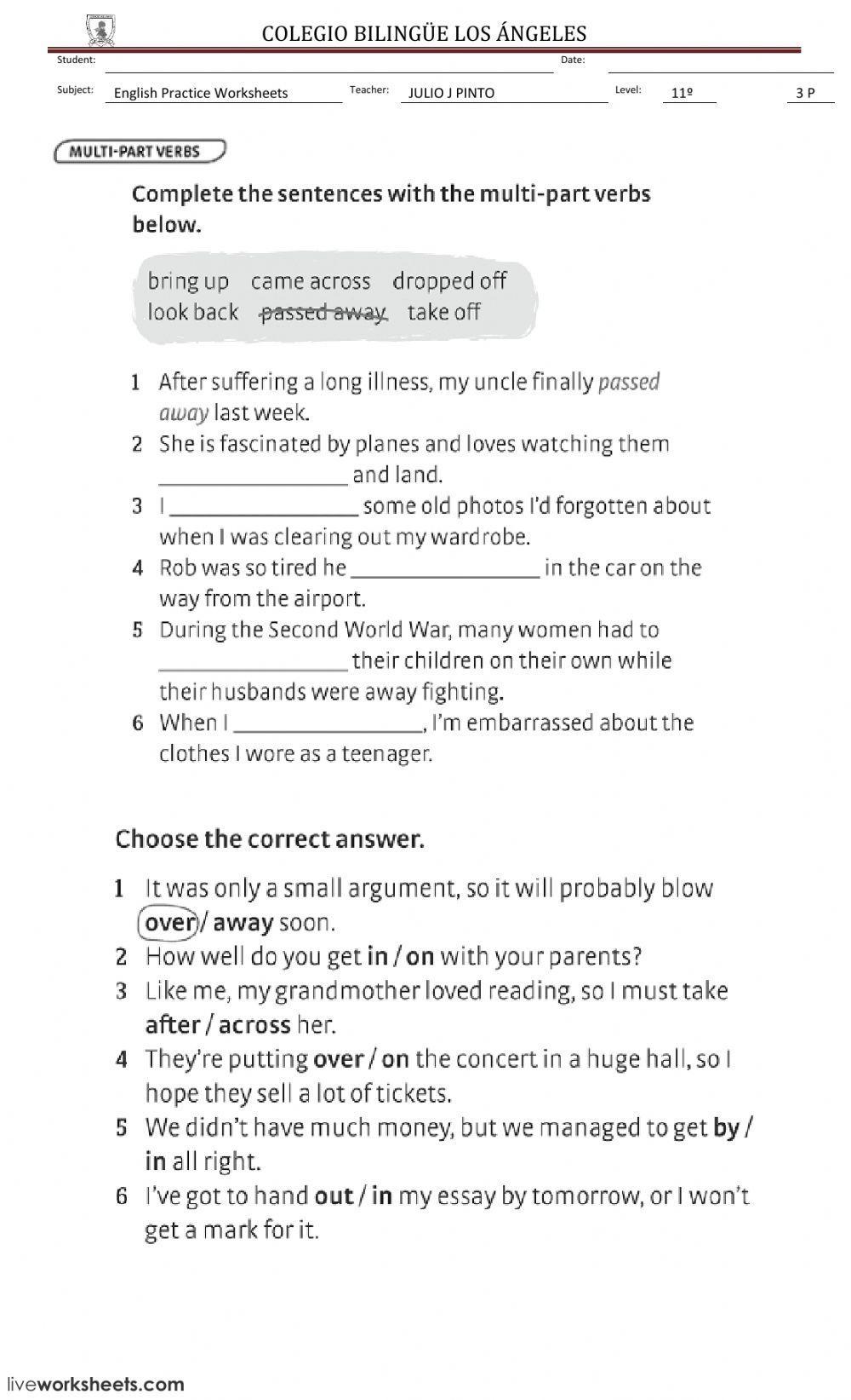 Multi Verbos y Modales Perfectos