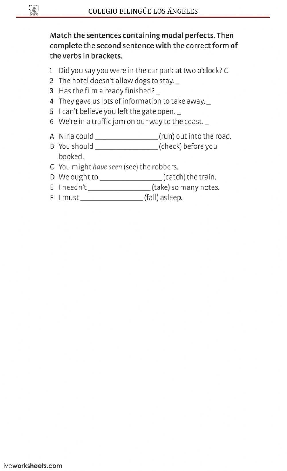 Multi Verbos y Modales Perfectos