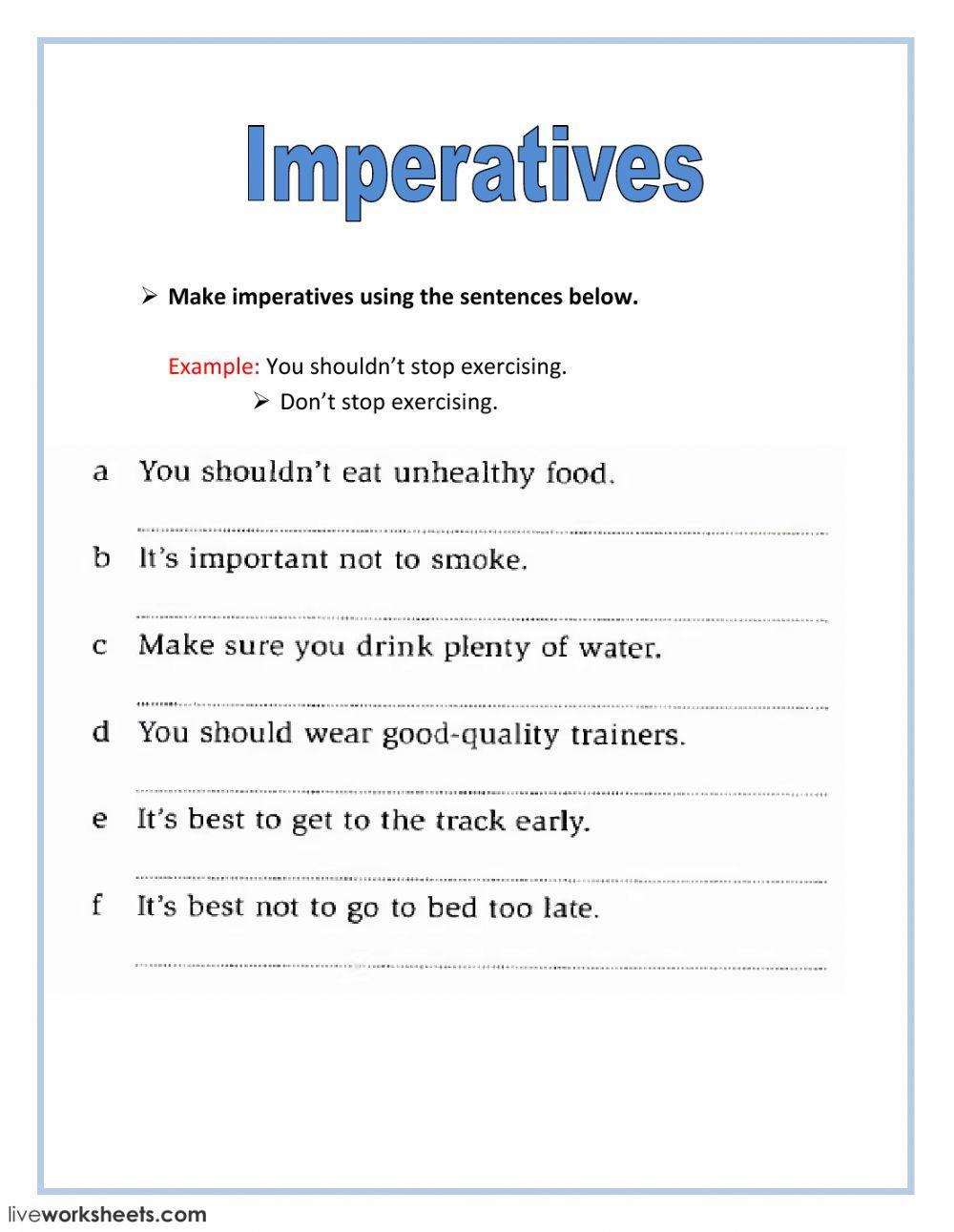 Imperatives