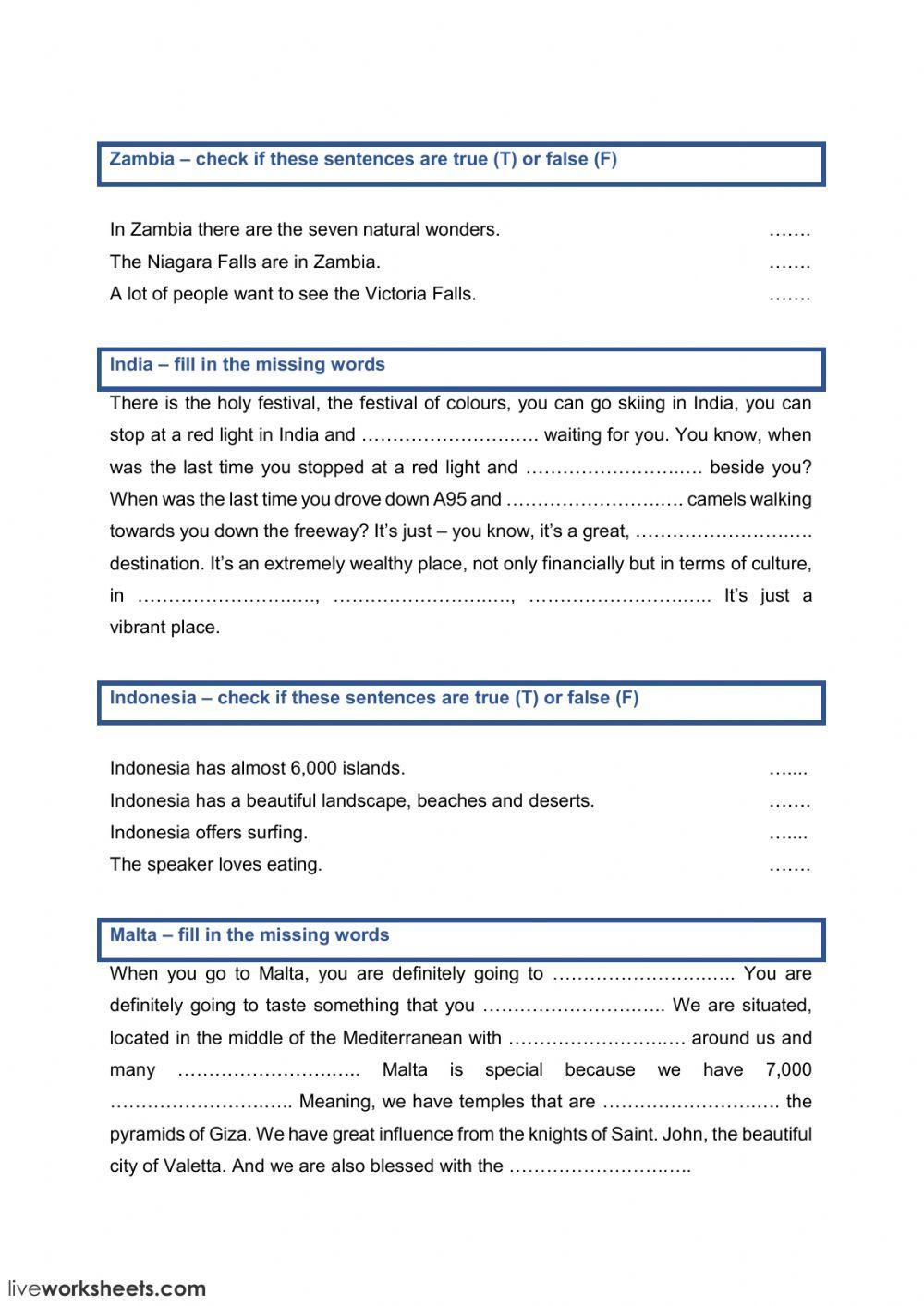 Top 10 travel destinations