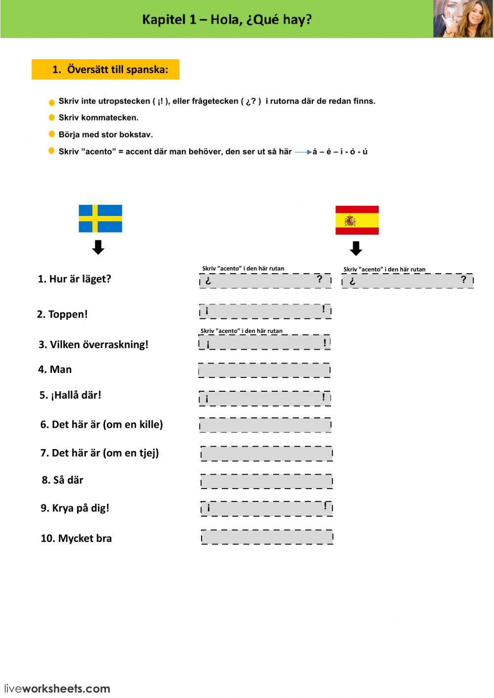 Kapitel 1 - läxa Kapitel 1 - läxa